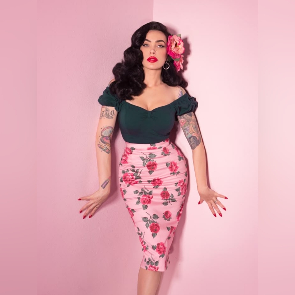 Vixen Floral Pencil Skirt